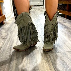 Boutique fringe leather boots from Maverick Fine Western in FT Worth, TX.